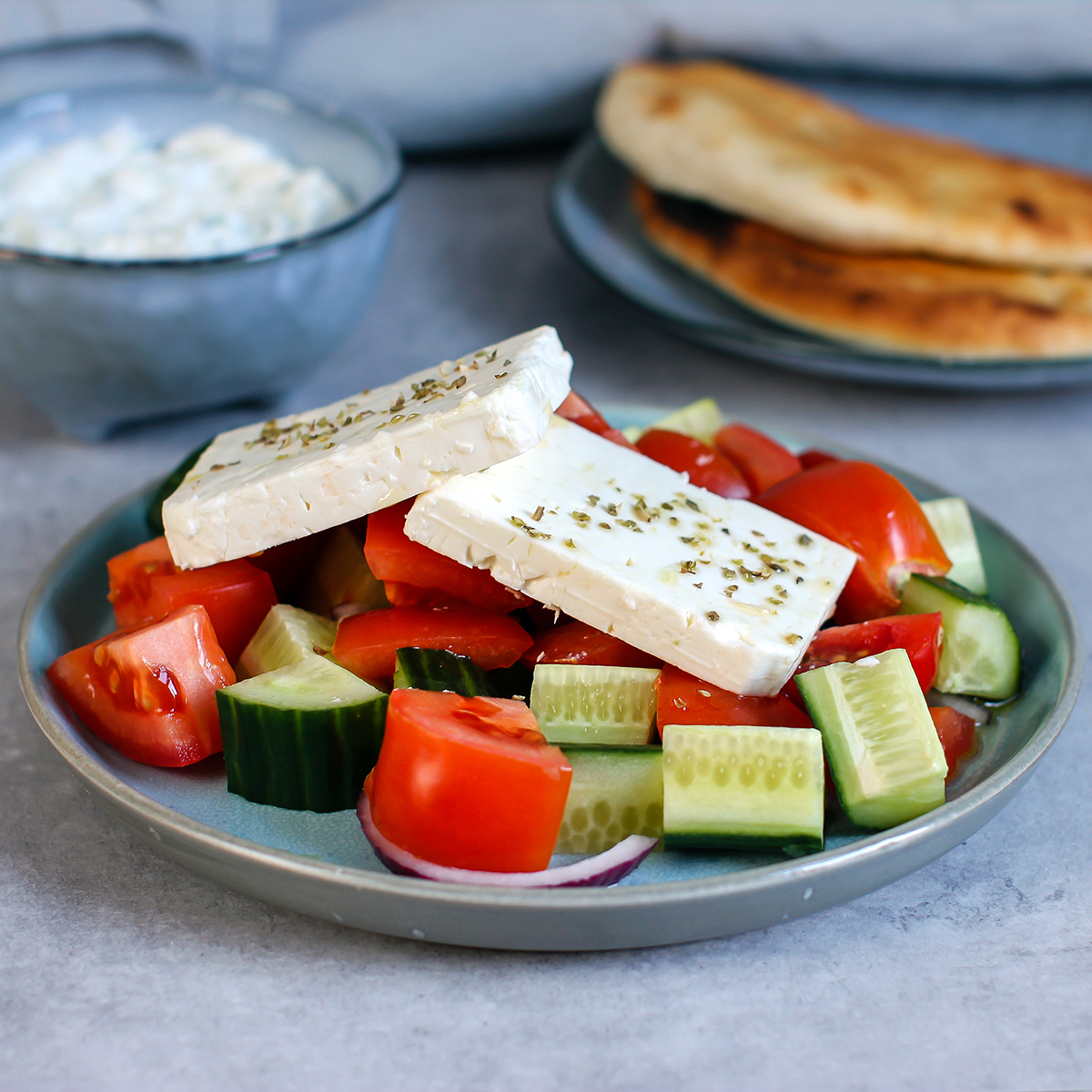 Gresk Salat Med Fetaost Oppskrift Mine Matminner Sexiz Pix